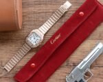 SANTOS LADY 35MM QUARTZ 35MM ROSE GOLD DIAMOND - Image 9