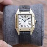 SANTOS DUMONT QUARTZ 33MM GOLD LEATHER - Image 8