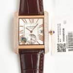 TANK MC LADIES SECOND TIME GOLD CASE DIAMOND BEZEL - Image 4