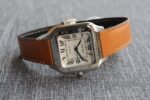 SANTOS 34MM STEEL CASE BROWN LEATHER - Image 16