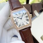 TORTUE 40MM DIAMOND BEZEL LEATHER STRAP - Image 4