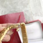 CARTIE PASHA 35MM QUARTZ GOLD CASE DIAMOND BEZEL BLUE DIAL - Image 17
