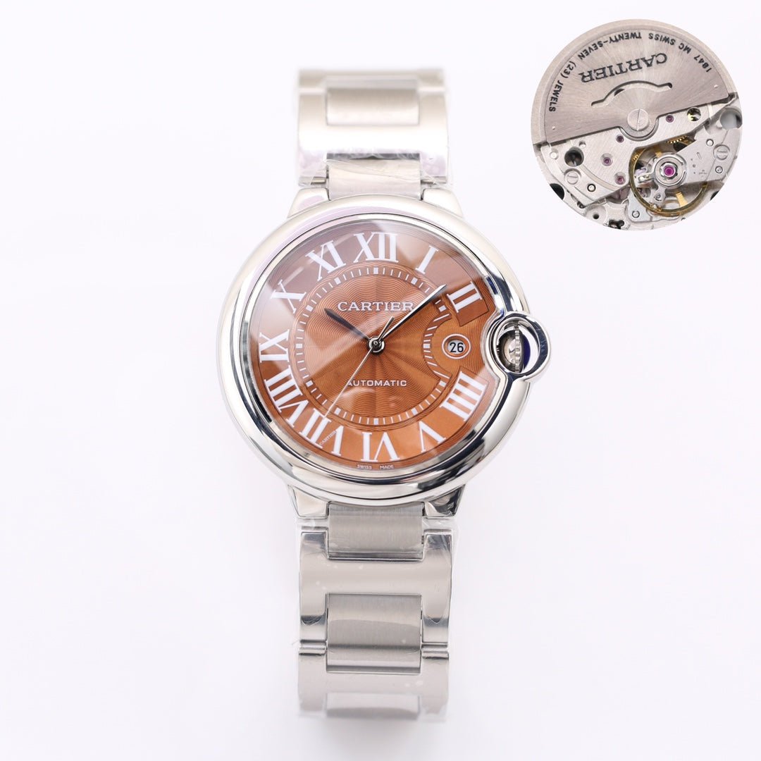 13304572476016160_34b72c0c-1141-4495-a41d-589e318e6caa BALLON BLEU DATE 42 PINK GOLD CHOCOLATE DIAL - Image 1