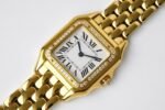 PANTHERE 27MM GOLD CASE DIAMOND BEZEL WHITE DIAL - Image 2