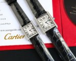 TANK MUST SMALL STEEL DIAMOND BEZEL LEATHER STRAP EWHITE DIAL - Image 10