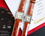 TANK MUST SMALL STEEL DIAMOND BEZEL LEATHER STRAP EWHITE DIAL - Image 4