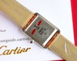 TANK MUST SMALL STEEL DIAMOND BEZEL LEATHER STRAP EWHITE DIAL - Image 8