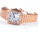 SANTOS LADY 35.1MM AUTOMATIC PINK GOLD DIAMOND BEZEL - Image 2