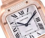SANTOS LADY 35.1MM AUTOMATIC PINK GOLD DIAMOND BEZEL - Image 4