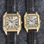 SANTOS DUMONT LADY GOLD CASE CROCODILE STRAP - Image 9