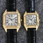 SANTOS DUMONT LADY GOLD CASE CROCODILE STRAP - Image 2