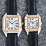 SANTOS DUMONT LADY SILVER CASE LEATHER STRAP - Image 5