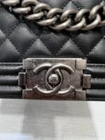 BOY BAG MEDIUM 25 BLACK CAVIAR RUTHENIUM HARDWARE - Image 3