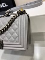 BOY BAG MEDIUM 25 GREY CAVIAR RUTHENIUM HARDWARE - Image 11
