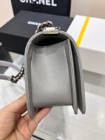 BOY BAG MEDIUM 25 GREY CAVIAR RUTHENIUM HARDWARE - Image 13