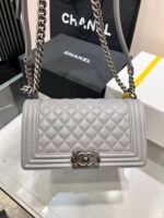 BOY BAG MEDIUM 25 GREY CAVIAR RUTHENIUM HARDWARE - Image 8