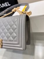 BOY BAG MEDIUM 25 GREY CAVIAR GOLD HARDWARE - Image 11