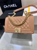 BOY BAG MEDIUM 25 BROWN CAVIAR GOLD HARDWARE - Image 2