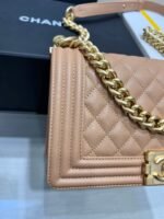 BOY BAG MEDIUM 25 BROWN CAVIAR GOLD HARDWARE - Image 13