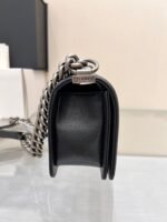 BOY BAG SMALL 20 BLACK CHEVRON CAVIAR RUTHENIUM HARDWARE - Image 9