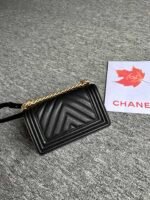 BOY BAG SMALL 20 BLACK CHEVRON CAVIAR GOLD HARDWARE - Image 11
