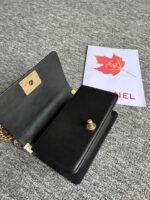 BOY BAG SMALL 20 BLACK CHEVRON CAVIAR GOLD HARDWARE - Image 15