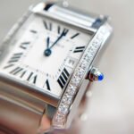 TANK FRANCAISE 25 STEEL DIAMOND BEZEL WHITE DIAL - Image 12