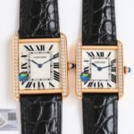 TANK SOLO PINK GOLD DIAMOND BEZEL CROCODILE LEATHER - Image 7