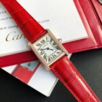 TANK SOLO PINK GOLD DIAMOND BEZEL RED CROCODILE LEATHER - Image 10