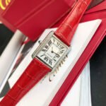 TANK SOLO STEEL DIAMOND BEZEL RED CROCODILE LEATHER - Image 5