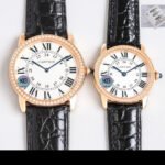 RONDE SOLO PINK GOLD BLACK LEATHER