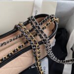 CC GABRIELLE MINI 20 HOBO BAG IN ALMOND BEIGE MIX BLACK CALFSKIN - Image 8