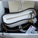 CC GABRIELLE MINI 20 HOBO BAG IN WHITE MIX BLACK CALFSKIN - Image 16