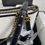 CC GABRIELLE MEDIUM 28 HOBO BAG IN BLACK MIX WHITE CALFSKIN - Image 11