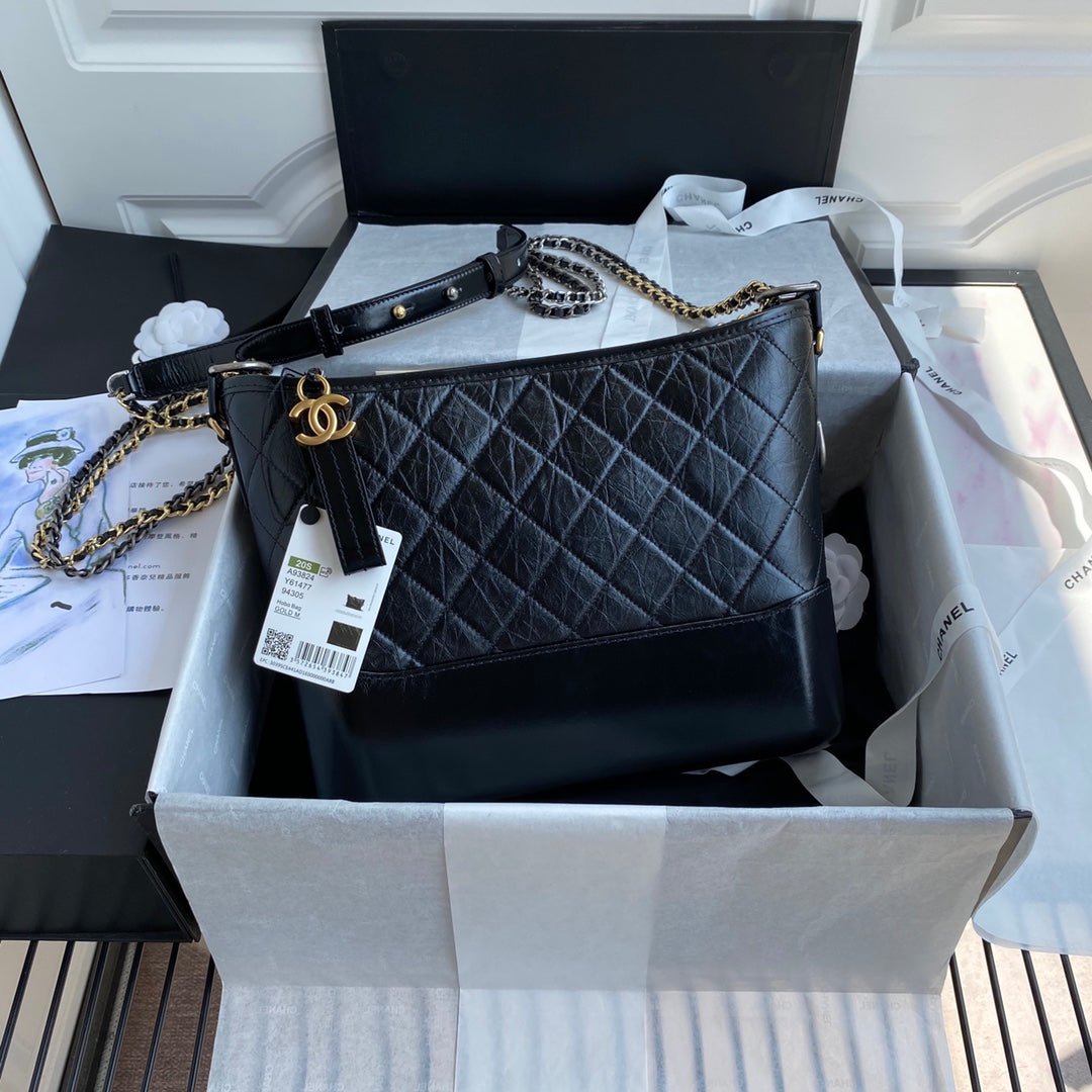 20200913_i1599937876_2206_1_jpg_ab9991cd-62bf-49d9-8969-66ff467c4571 CC GABRIELLE MEDIUM 28 HOBO BAG IN BLACK CALFSKIN - Image 1