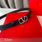 REVERSIBLE VLOGO SIGNATURE BELT IN GLOSSY ALL BLACK CALFSKIN SHW 20 MM - Image 4