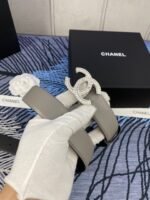 CHANEL 25S BELT 30 MM IN GREY CALFSKIN WITH SILVER HARDWARE 615093 - Image 5