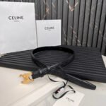 CL TRIOMPHE 25 MM BELT IN BLACK CALFSKIN GOLD HARDWARE - Image 11