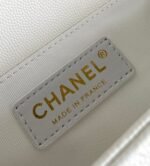 CC MEDIUM 25 BOY BAG IN WHITE LAMBSKIN GOLD HARDWARE - Image 14