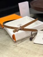 HM FOCUS BUCKLE & REVERSIBLE BLACK AND TAWNY BROWN LEATHER STRAP 13MM COPPER HARDWARE - Image 12