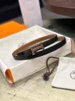HM FOCUS BUCKLE & REVERSIBLE BLACK AND TAWNY BROWN LEATHER STRAP 13MM COPPER HARDWARE - Image 11