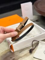 HM FOCUS BUCKLE & REVERSIBLE BLACK AND TAWNY BROWN LEATHER STRAP 13MM COPPER HARDWARE - Image 9
