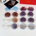 PREMIÈRE RIMLESS ROUND FRAME SUNGLASSES CT0475 IN METAL - Image 9