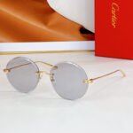 PREMIÈRE RIMLESS ROUND FRAME SUNGLASSES CT0475 IN METAL - Image 10