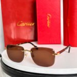 SANTOS ROUND FRAME SUNGLASSES 524480 IN METAL AND WOODEN - Image 13