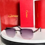 SANTOS ROUND FRAME SUNGLASSES 524480 IN METAL AND WOODEN - Image 11