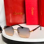 SANTOS SQUARE FRAME SUNGLASSES 524481 IN METAL AND WOODEN - Image 12