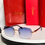 SANTOS SQUARE FRAME SUNGLASSES 524481 IN METAL AND WOODEN - Image 13