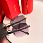 SANTOS SQUARE FRAME SUNGLASSES 524481 IN METAL AND WOODEN - Image 18