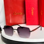 SANTOS SQUARE FRAME SUNGLASSES 524481 IN METAL AND WOODEN - Image 15